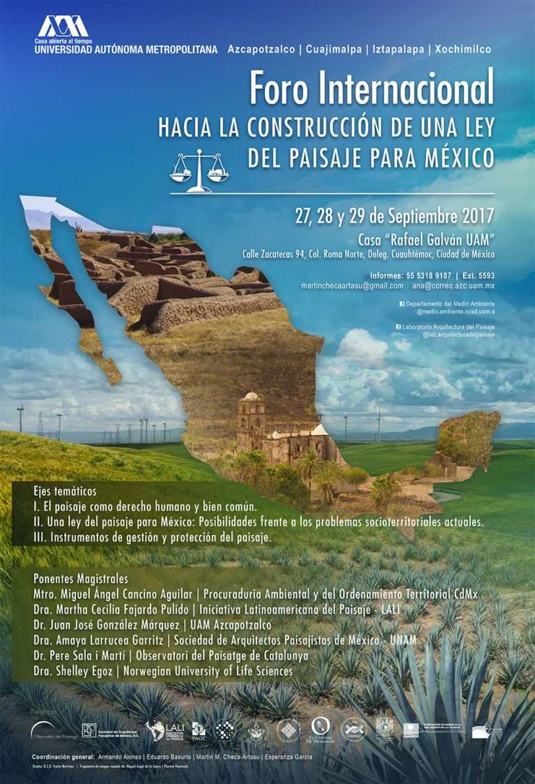 cartel foro ley de paisaje para mexico